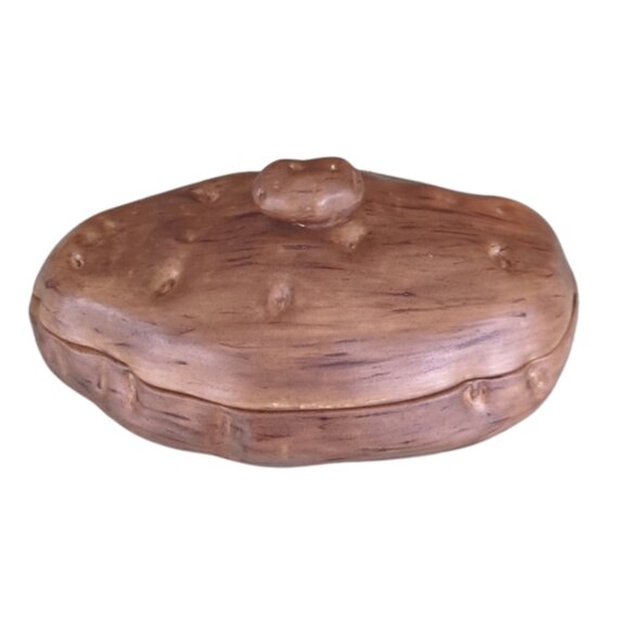 Funny Home Decor, Vintage Unique Ceramic Potato Shaped Container with Lid - Picture 1 of 12